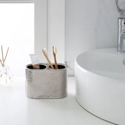 Elle Decor Toothbrush Holder In Silver