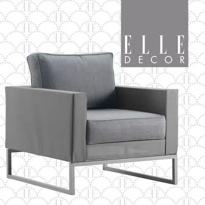 Elle Decor Tropez Outdoor Accent Chair, Grey In Gray