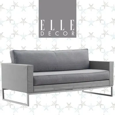 Elle Decor Tropez Outdoor Sofa, Grey In Gray