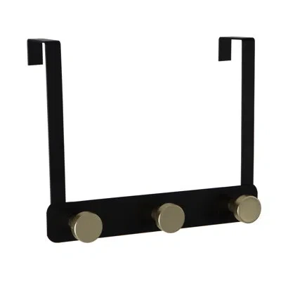 Elle Decor Wall Mounted Coat Rack In Black,gold
