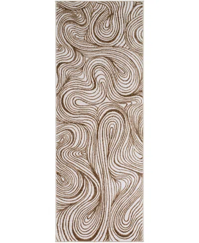 Elle Decor X Livabliss Grenelle 918986 2'7"x7'3" Runner Area Rug In Brown