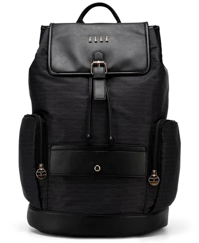 Elle Eleganza 17" Monogram Backpack In Black