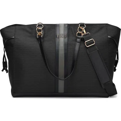 Elle Eleganza 32l Monogram Weekender Tote Bag In Black