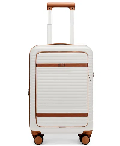 Elle Escape 22.5" Expandable Carry-on Suitcase With Front Laptop Pocket In White