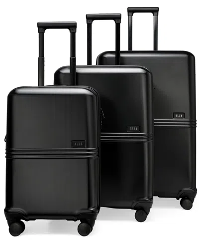 Elle Expedition 3-piece Expandable Retro Spinner Luggage Set In Black