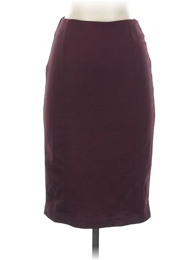 Pre-owned Elle Formal Skirt In Burgundy