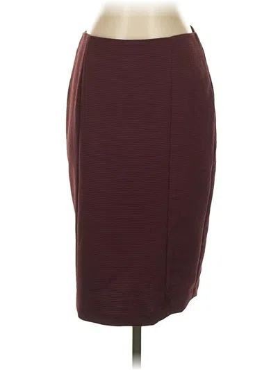 Pre-owned Elle Formal Skirt In Burgundy
