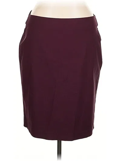 Pre-owned Elle Formal Skirt In Burgundy