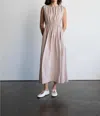 Elle Grey Crew Neck Sleeveless Dress In Mauve In Multi