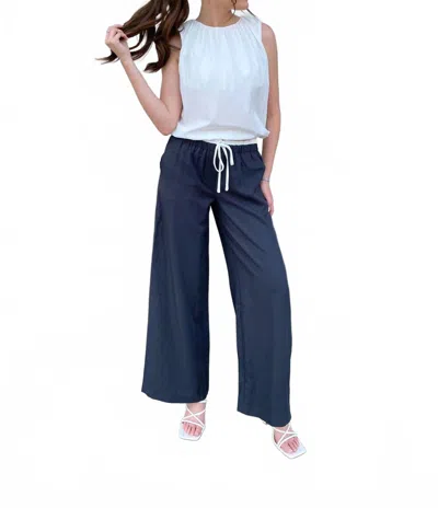Elle Grey Double Tie Top In White