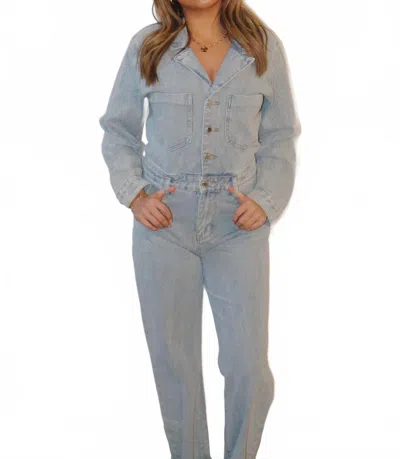 Elle Grey Emery Denim Jumpsuit In Blue