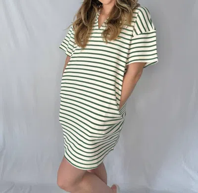 Elle Grey Erika Striped Dress In Green