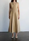 Elle Grey Sleeveless Maxi Dress In Sand