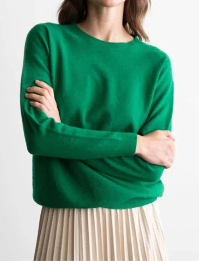 Elle Grey Soft Cozy Knit Sweater In Green