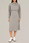 Elle Grey Sweatshirt Midi Dress In Heather Grey In Grey