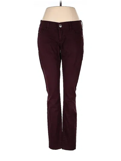 Pre-owned Elle Jeggings In Burgundy
