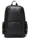 Elle Leisure Luxe 27l Vegan Leather Backpack In Black