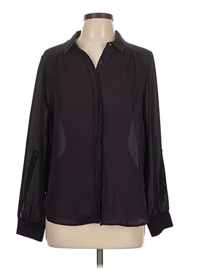Pre-owned Elle Long Sleeve Blouse In Black
