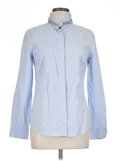 Pre-owned Elle Long Sleeve Blouse In Blue