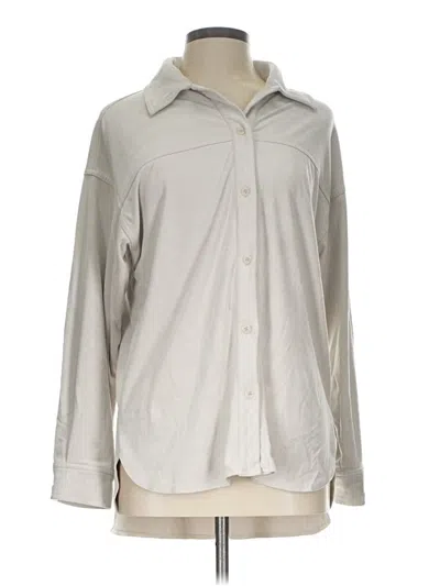 Pre-owned Elle Long Sleeve Blouse In Gray