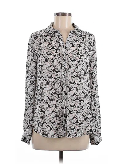 Pre-owned Elle Long Sleeve Blouse In Silver