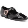Elle Mariana Mary Jane Flat In Black