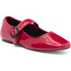 Elle Mariana Mary Jane Flat In Red