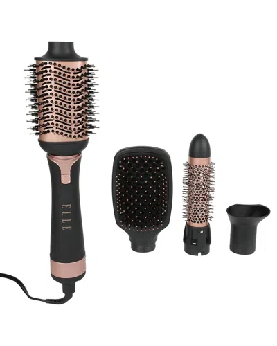 Elle Premiere 4-in-1 Hair Dryer Brush With 4 Interchangeable Heads In Black