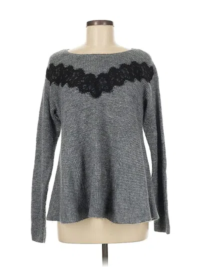 Pre-owned Elle Pullover Sweater In Gray