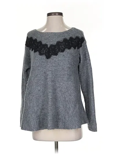 Pre-owned Elle Pullover Sweater In Gray