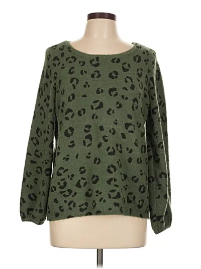 Pre-owned Elle Pullover Sweater In Green