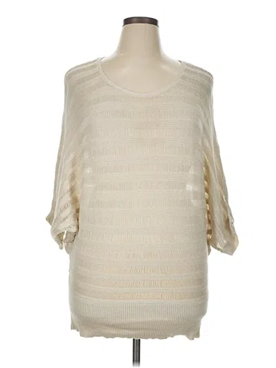 Pre-owned Elle Pullover Sweater In White