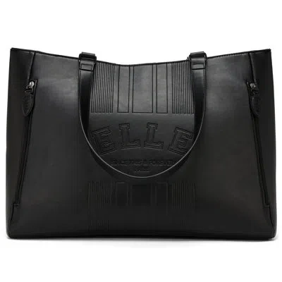 Elle Roamer 24l Vegan Leather Weekender Duffel Bag In Black