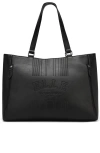 Elle Roamer 24l Vegan Leather Weekender Tote Bag In Black