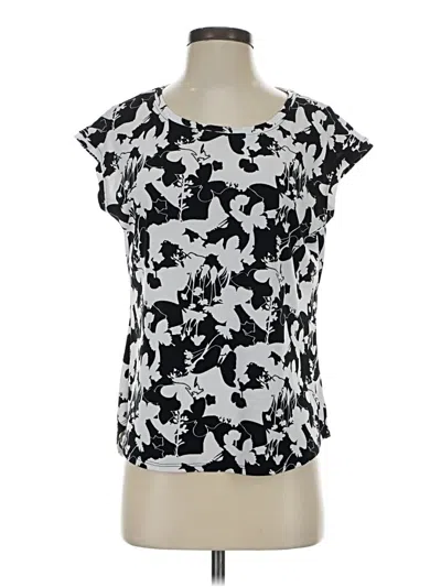 Pre-owned Elle Short Sleeve Blouse In Black