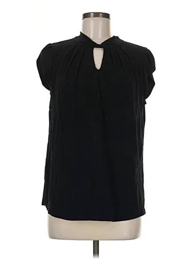 Pre-owned Elle Short Sleeve Blouse In Black