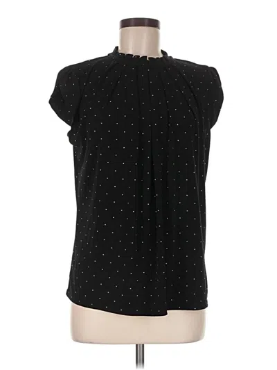 Pre-owned Elle Short Sleeve Blouse In Black