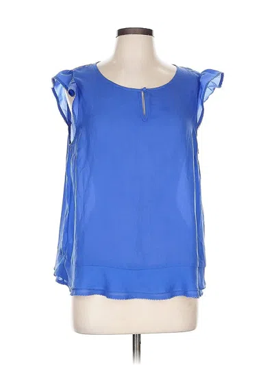 Pre-owned Elle Short Sleeve Blouse In Blue