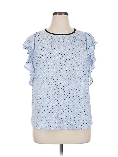 Pre-owned Elle Short Sleeve Blouse In Blue