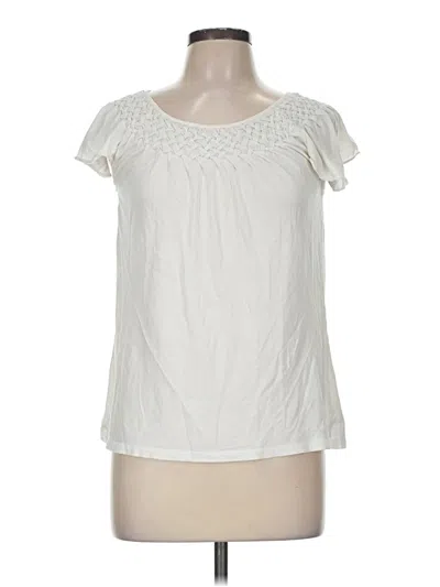Pre-owned Elle Short Sleeve Blouse In Ivory