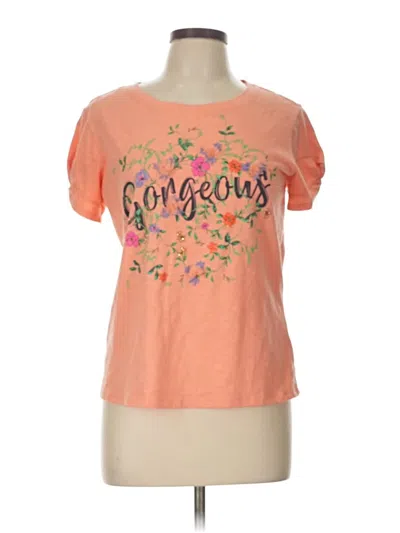 Pre-owned Elle Short Sleeve T-shirt In Orange