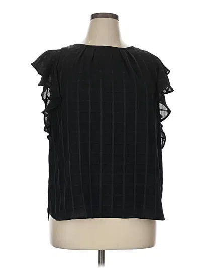 Pre-owned Elle Sleeveless Blouse In Black