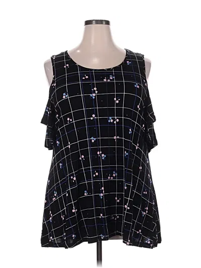 Pre-owned Elle Sleeveless Blouse In Black