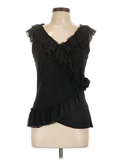 Pre-owned Elle Sleeveless Blouse In Black