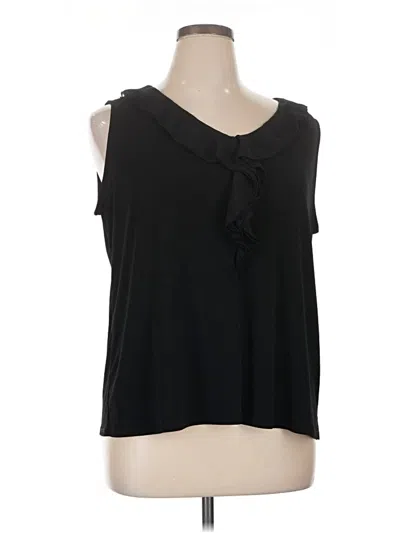 Pre-owned Elle Sleeveless Blouse In Black