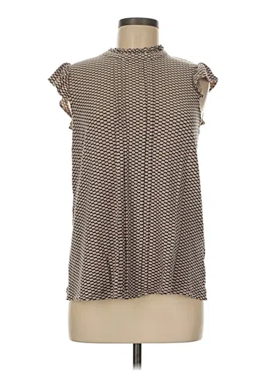 Pre-owned Elle Sleeveless Blouse In Brown