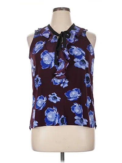 Pre-owned Elle Sleeveless Blouse In Brown