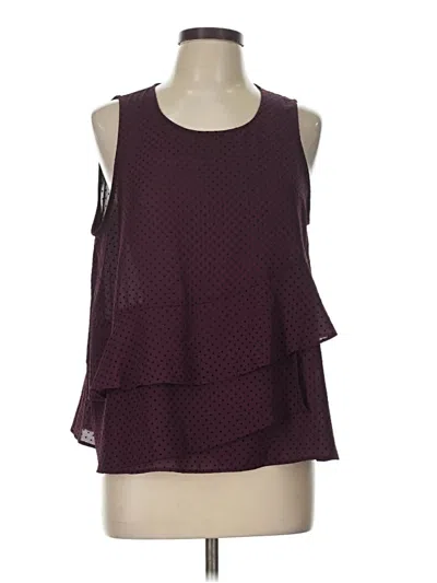 Pre-owned Elle Sleeveless Blouse In Burgundy