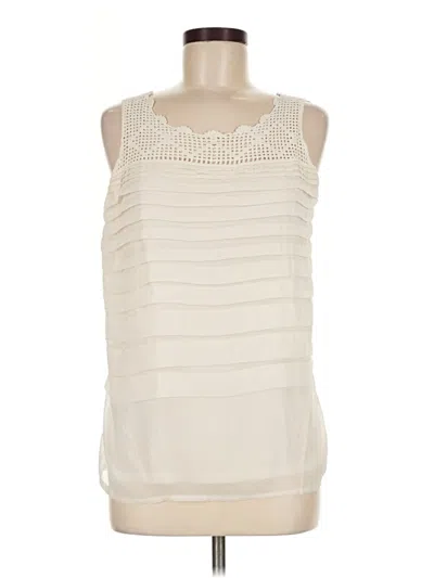 Pre-owned Elle Sleeveless Blouse In Ivory