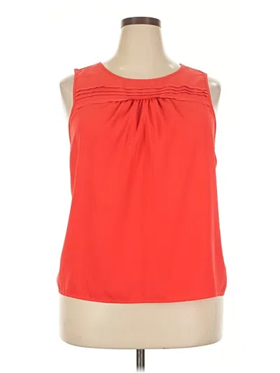 Pre-owned Elle Sleeveless Blouse In Orange